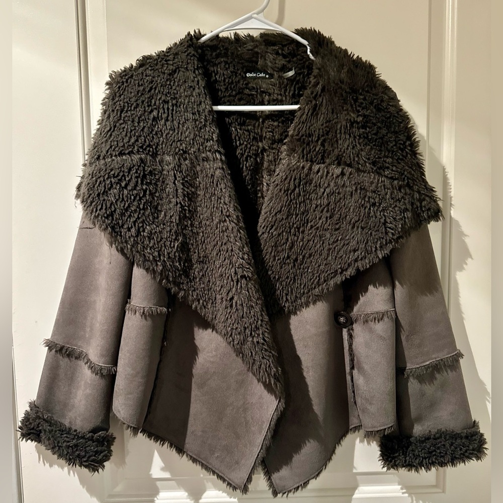 Dolce Cabo Faux Fur Waterfall Jacket